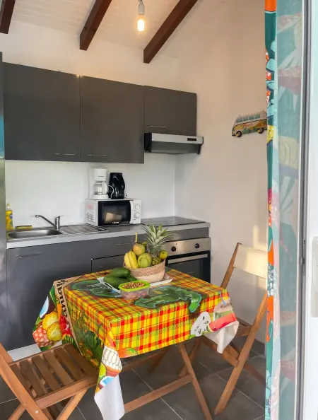 Studio 20 m² avec jacuzzi et terrasse vue montagne à Rivière-Pilote : photo 2