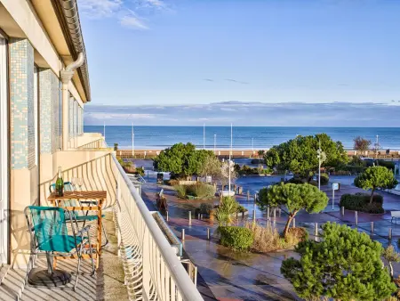 Location appartement à Merville Franceville Plage, Appartement au cœur de la station, vue mer - 5 pers.