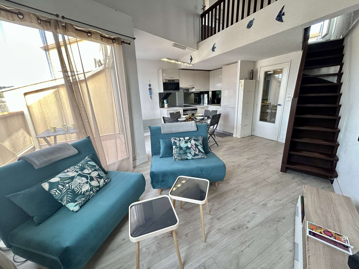 Studio mezzanine vue port, 2 terrasses - Cap d'Agde - Photo 8