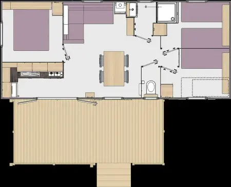 Bungalow 3 chambres avec piscine partagée à Lagorce, 32 m² : photo 19