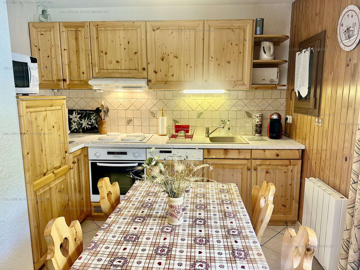 Studio cabine 4 pers. centre Valloire, balcon EST - Photo 4