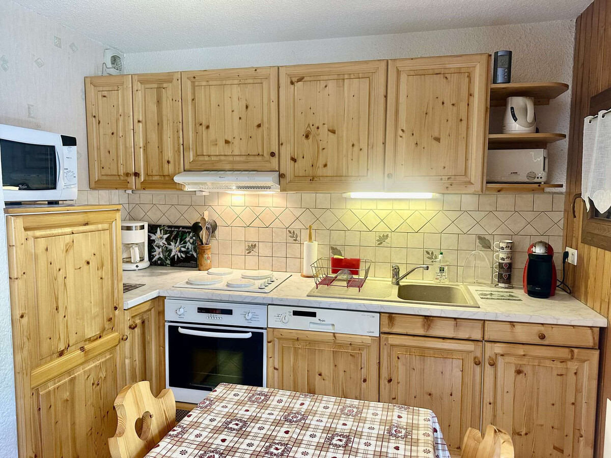 Studio cabine 4 pers. centre Valloire, balcon EST - Photo 5