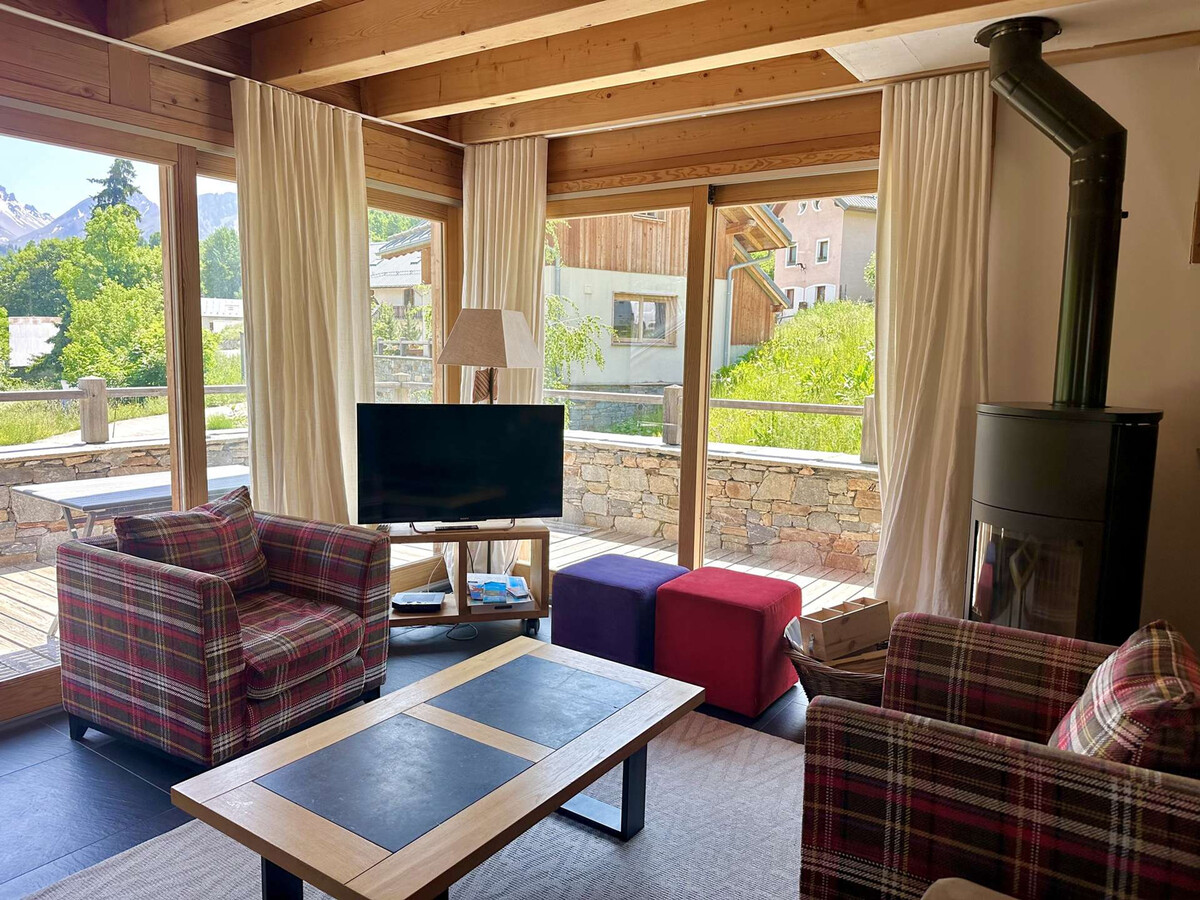 Chalet 12 pers. 5 chambres avec poêle à bois à Valloire - Photo 2