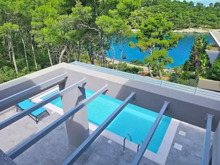 Villa Aloa IV à Splitska, piscine privée vue mer : photo 27