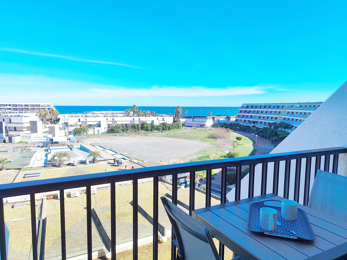 Studio climatisé vue mer à Cap d'Agde, 150 m plage - Photo 1