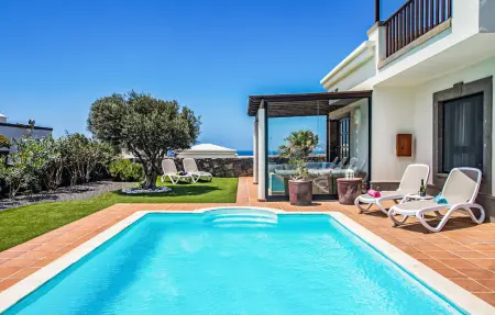 Maison Vistas al Mar : piscine chauffée et vue mer : photo 11
