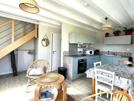 Maison neuve Locmaria, 4 pers., terrasse sud : photo 2