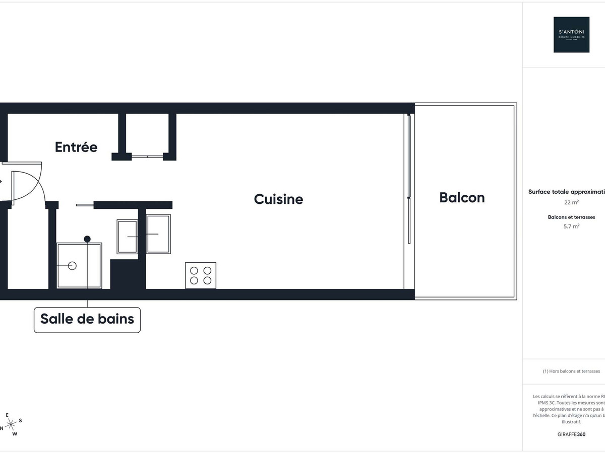 Studio cabine vue mer, 4 pers. – Le Grau d'Agde - Photo 16