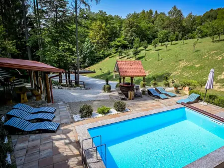 Chalet Pine Hill à Klenovnik – piscine et forêt : photo 8