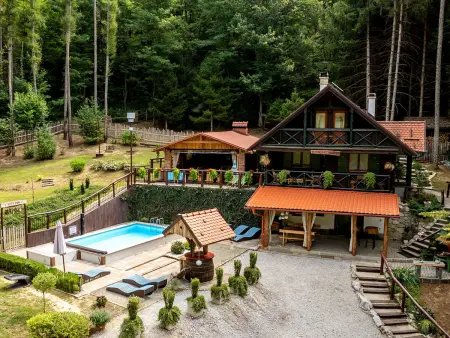Chalet Pine Hill à Klenovnik – piscine et forêt : photo 46