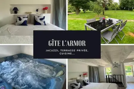 Gîte L'Armor à Plouasne : maison avec jacuzzi : photo 25