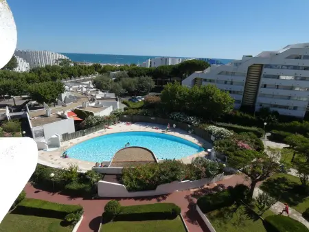 Location appartement à La Grande Motte, Appartement 3 pièces cabine avec piscine, vue mer, proche plage