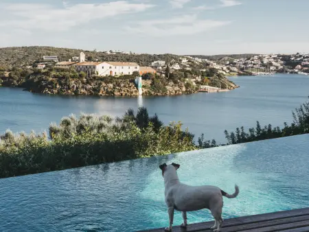 Location villa à Es Castell, Villa avec piscine, clim - 10 pers.