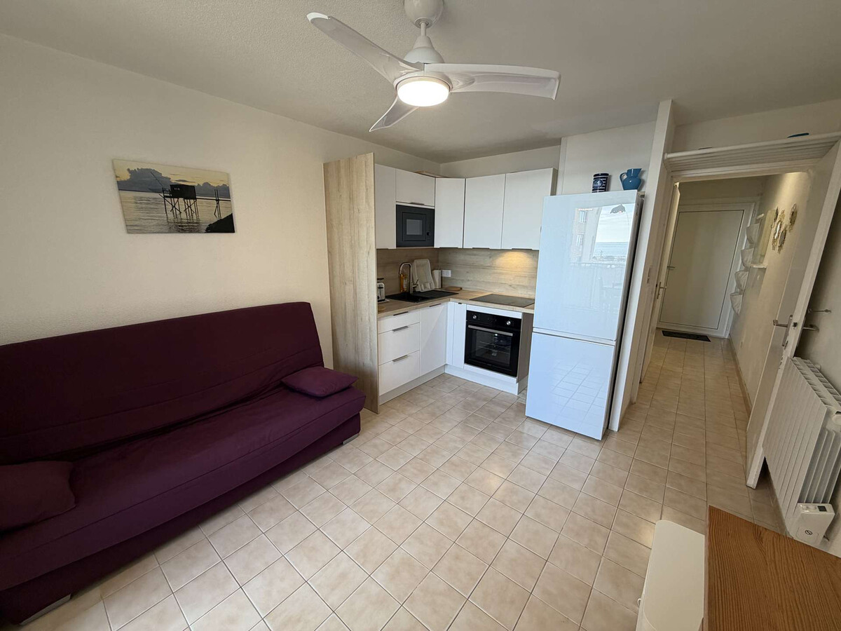 Studio cabine vue mer au Barcarès, 50 m de la plage - Photo 2
