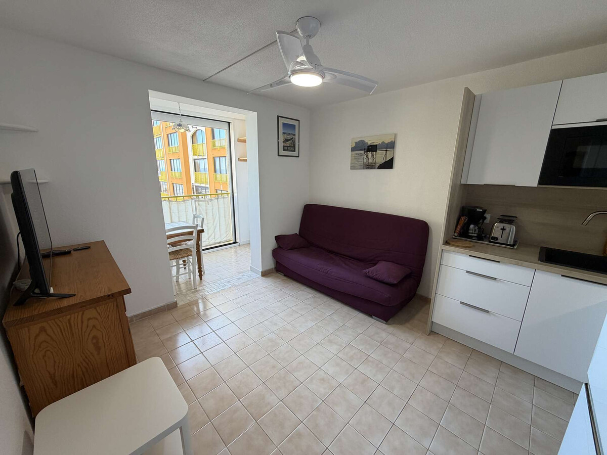 Studio cabine vue mer au Barcarès, 50 m de la plage - Photo 4