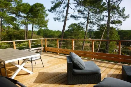 Maison vue lac Lacanau, 4 chambres, terrasse bois : photo 10
