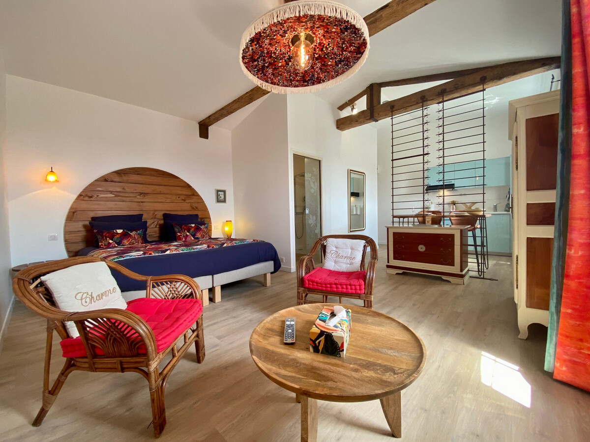 Studio calme au Château de la Gressière, 1 km plages - Photo 5