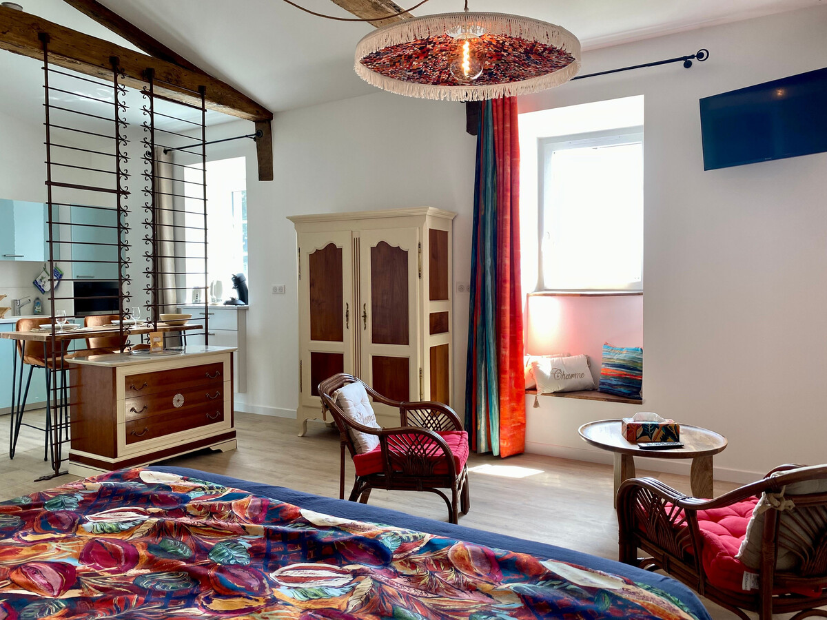 Studio calme au Château de la Gressière, 1 km plages - Photo 8