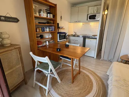 Studio mezzanine climatisé à Gruissan, 300m de la plage : photo 13