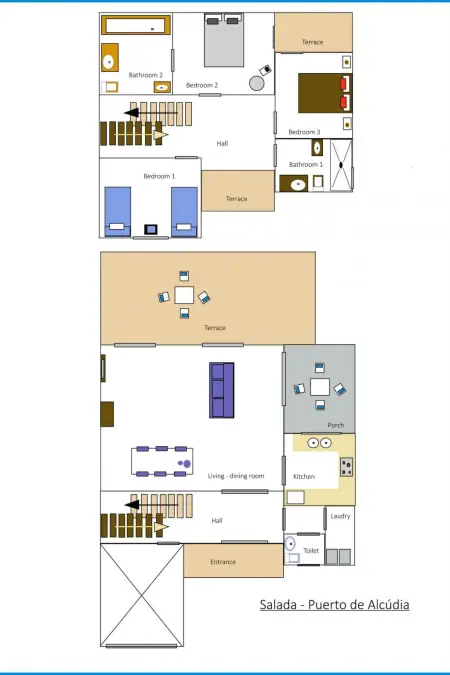 Maison 3 chambres Alcúdia, 150 m de la plage : photo 19