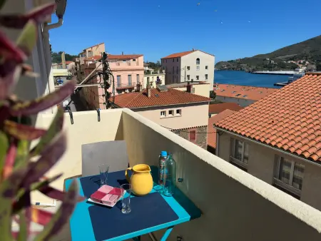 Location appartement à Port Vendres, Appartement climatisé vue port - 6 pers.