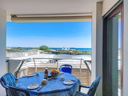 Apt 2 pièces Cap d'Agde, terrasse sud vue mer : photo 10