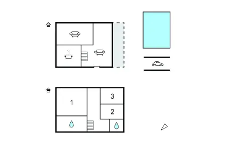Maison 6 pers. avec piscine à Saint-Benoît : photo 14
