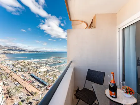 Location appartement à Fuengirola, Chambre au 17e, vue mer, clim - 2 pers.