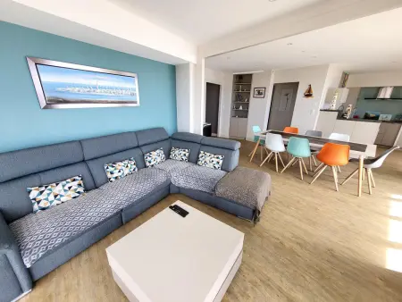 Appartement 100 m² grand balcon vue mer - 6 pers. : photo 1
