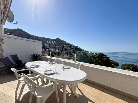 Appartement 3 chambres, grande terrasse vue baie à Roses : photo 6