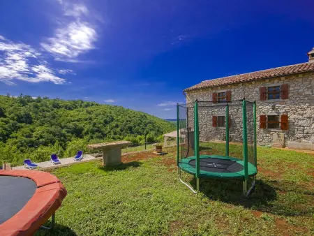 Villa Natura II : pierre et piscine privée à Drenje