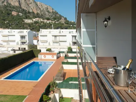 Appartement 4 pers. climatisé à L'Estartit, vue piscine : photo 2