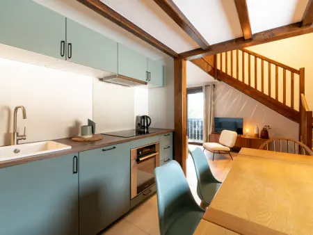 Duplex 6 pers. aux Carroz, cuisine équipée et mezzanine : photo 11