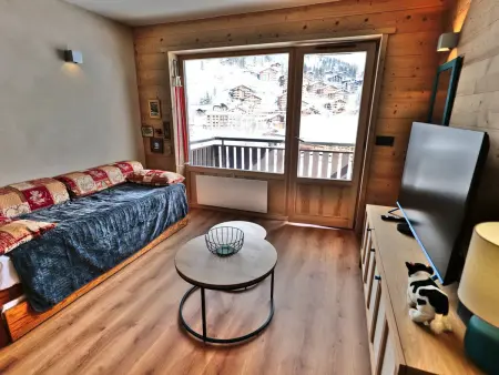 Studio cabine ski aux pieds au Grand-Bornand : photo 9