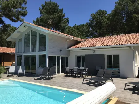 Location villa à Moliets et Maa, Villa avec piscine privée et wifi - 8 pers.