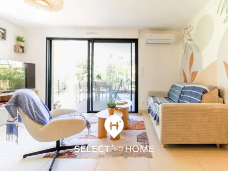 Appartement 6 pers. jardin privatif, plage à deux pas à Bormes : photo 2