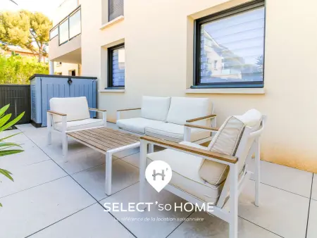 Appartement 6 pers. jardin privatif, plage à deux pas à Bormes : photo 12
