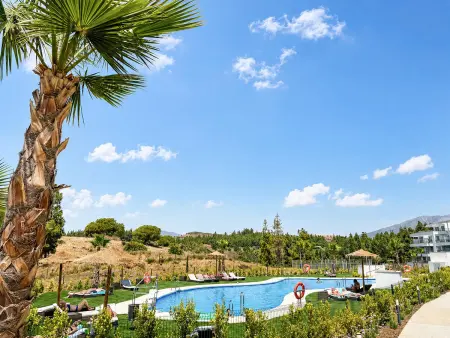 Appartement vue mer Mijas Costa, 2 ch, piscine : photo 2