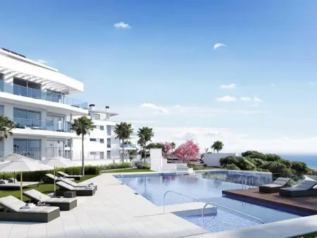 Appartement vue mer Mijas Costa, 2 ch, piscine : photo 19