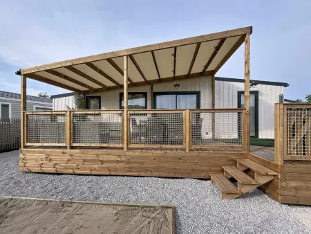 Location mobil home à Saint Pair sur Mer, Maison 3 ch, piscine chauffée - 6 pers.