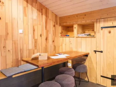 Chalet bois avec jacuzzi et terrain de pétanque à Gastes : photo 13