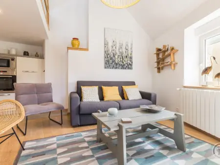 Duplex 2 pers. avec mezzanine vue havre à Portbail : photo 5