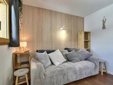 Appartement 2 pièces + cabine, balcon vue pistes - Plagne Soleil : photo 4