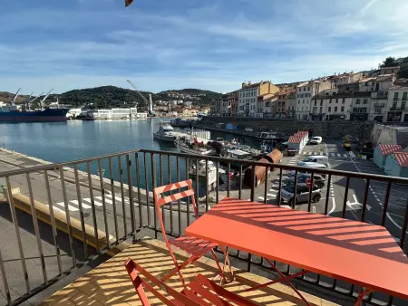 Location appartement à Port Vendres, Appartement avec climatisation, vue port - 4 pers.