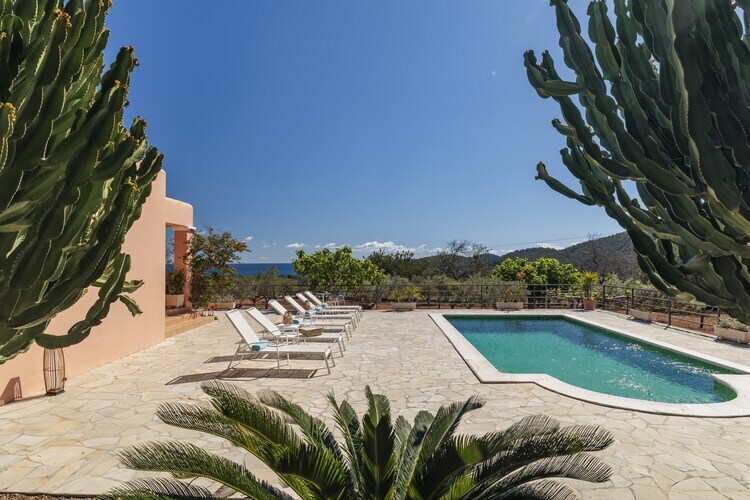 Villa Miquela à Sant Carles : piscine et vue mer - Photo 14