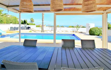 Villa 10 pers. Calpe : piscine toboggan & vue Penon Ifach : photo 12