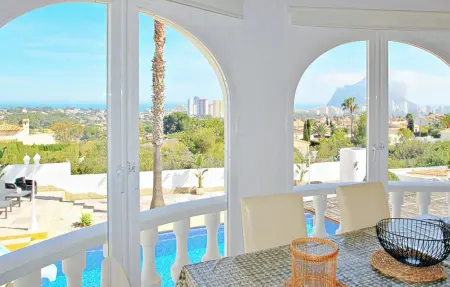 Villa 10 pers. Calpe : piscine toboggan & vue Penon Ifach : photo 18