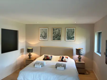 Villa contemporaine vue lac, piscine débordement & spa : photo 15