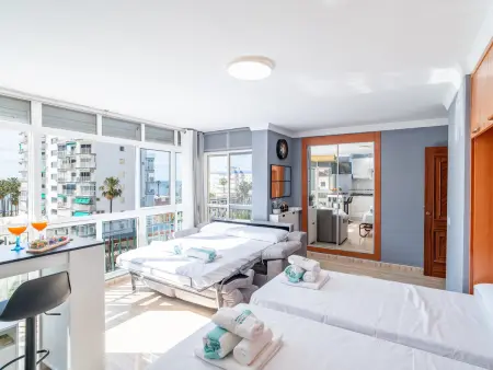 Studio vue mer première ligne de plage à Benalmádena : photo 10