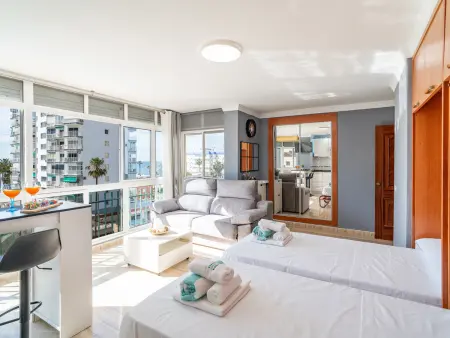Studio vue mer première ligne de plage à Benalmádena : photo 12